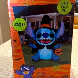 54 inch stitch inflatable, witch costume. Halloween outside decoration Disney